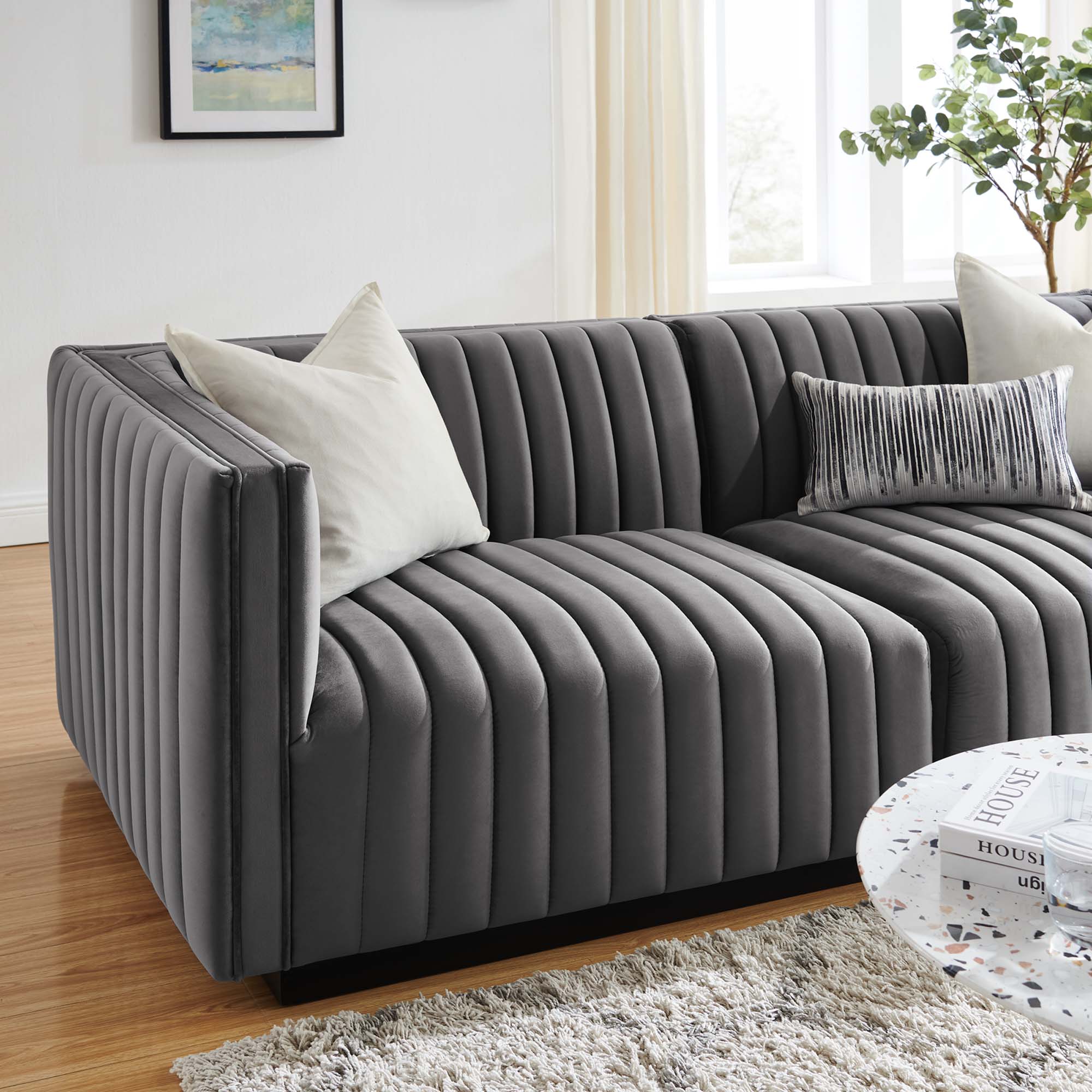 Conjure Channel Tufted Performance Velvet Loveseat by Modway