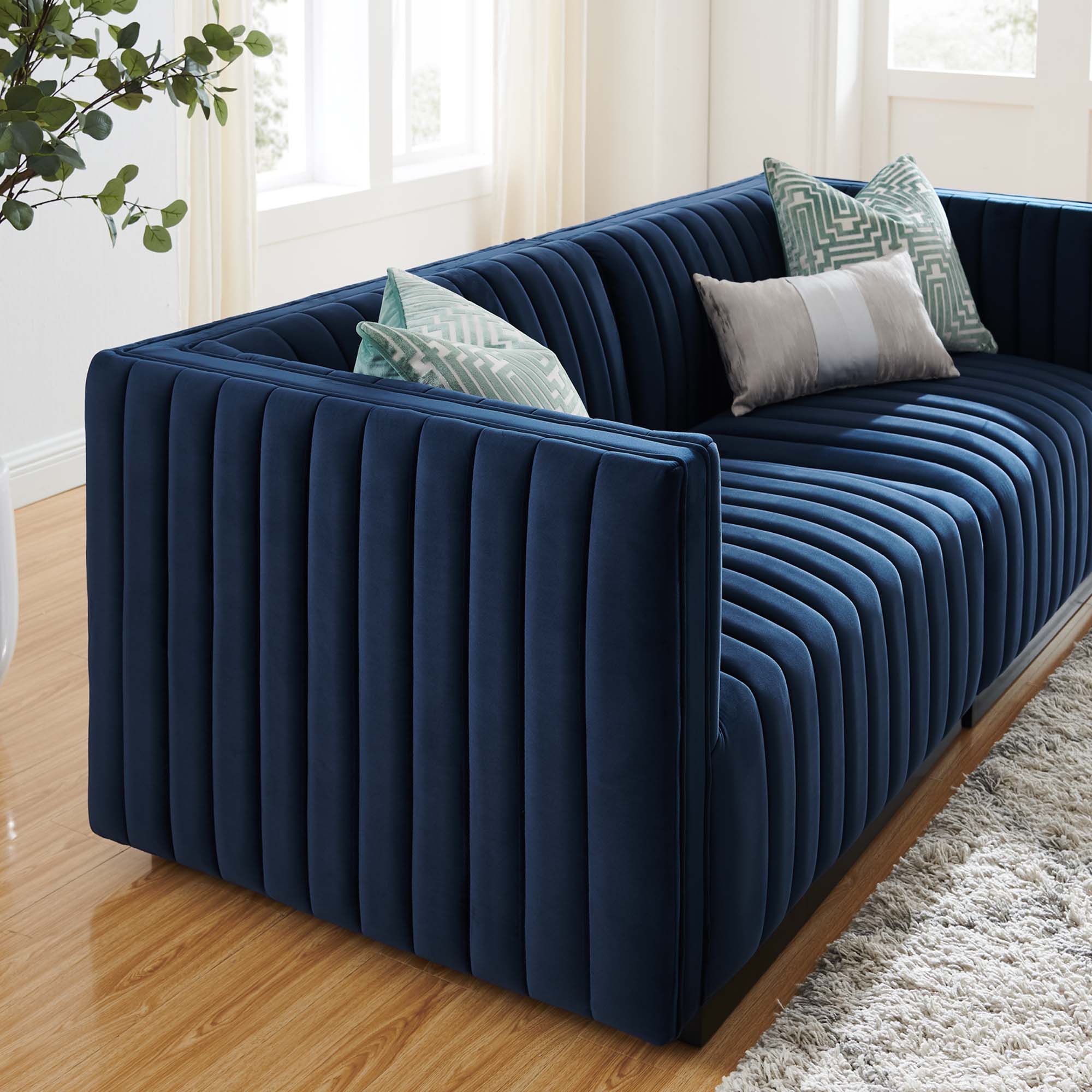 Conjure Channel Tufted Performance Velvet Loveseat by Modway