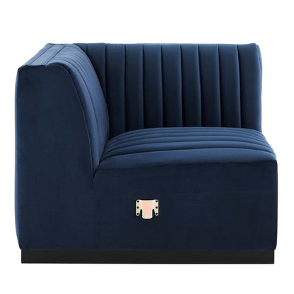 Conjure Channel Tufted Performance Velvet 4-Piece Sectional by Modway