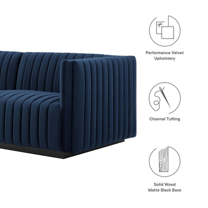 Conjure Channel Tufted Performance Velvet 4-Piece Sectional by Modway