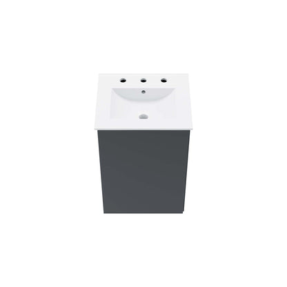 Bryn Wall-Mount Bathroom Vanity Basin Included by Modway
