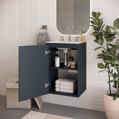 Bryn Wall-Mount Bathroom Vanity Basin Included by Modway