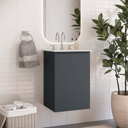 Bryn Wall-Mount Bathroom Vanity Basin Included by Modway