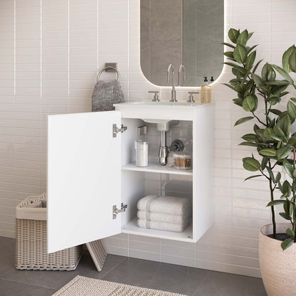 Bryn Wall-Mount Bathroom Vanity Basin Included by Modway