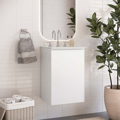 Bryn Wall-Mount Bathroom Vanity Basin Included by Modway