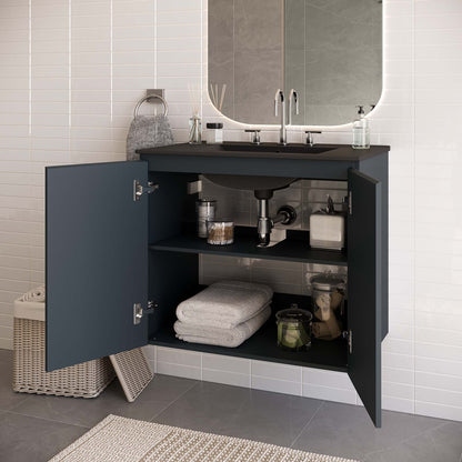 Bryn Wall-Mount Bathroom Vanity Basin Included by Modway