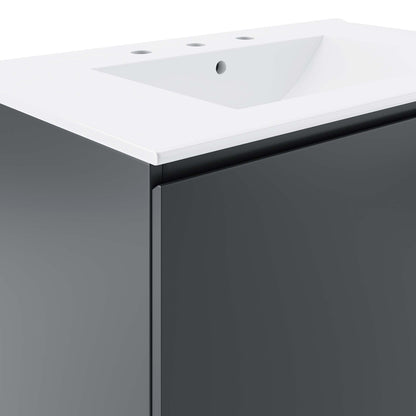 Bryn Wall-Mount Bathroom Vanity Basin Included by Modway