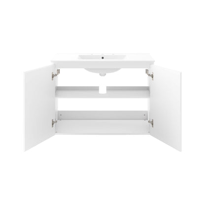 Bryn Wall-Mount Bathroom Vanity Basin Included by Modway