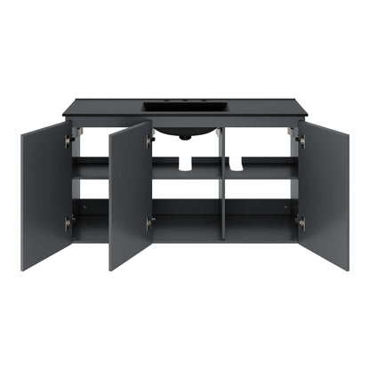 Bryn Wall-Mount Bathroom Vanity Basin Included by Modway