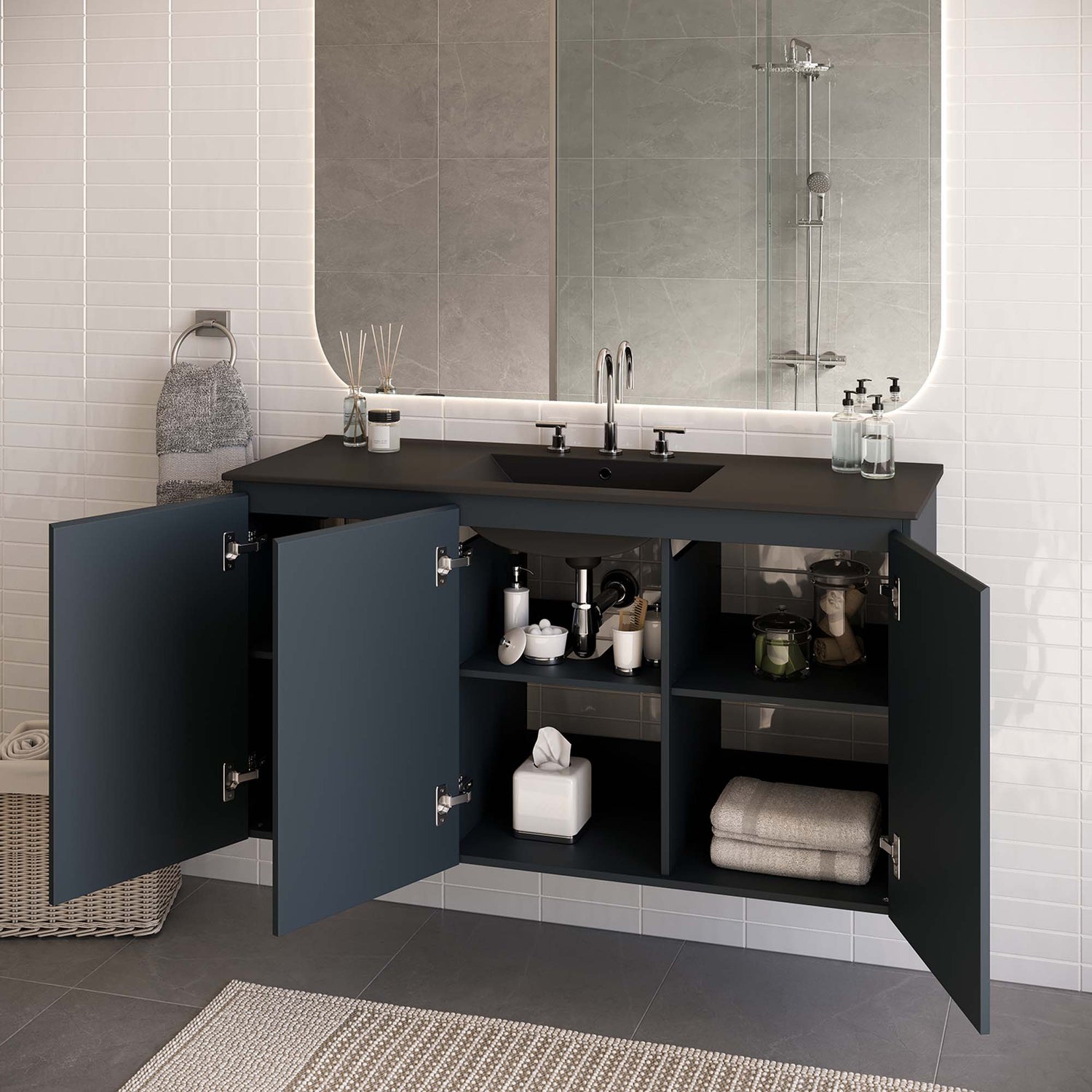 Bryn Wall-Mount Bathroom Vanity Basin Included by Modway