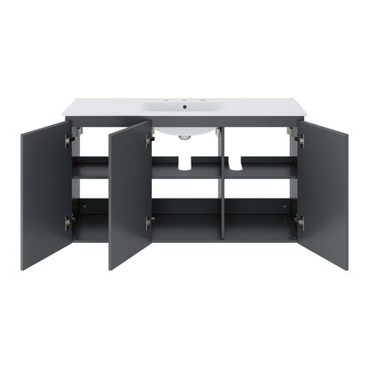 Bryn Wall-Mount Bathroom Vanity Basin Included by Modway