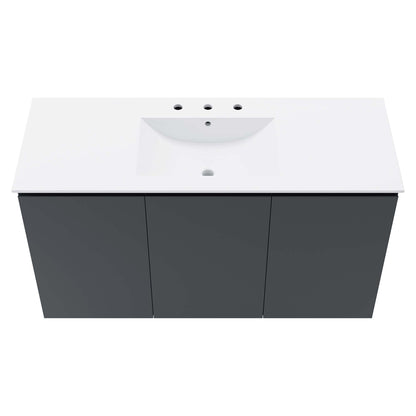 Bryn Wall-Mount Bathroom Vanity Basin Included by Modway