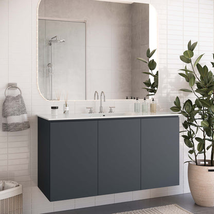 Bryn Wall-Mount Bathroom Vanity Basin Included by Modway
