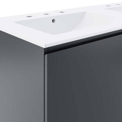 Bryn Wall-Mount Bathroom Vanity Basin Included by Modway