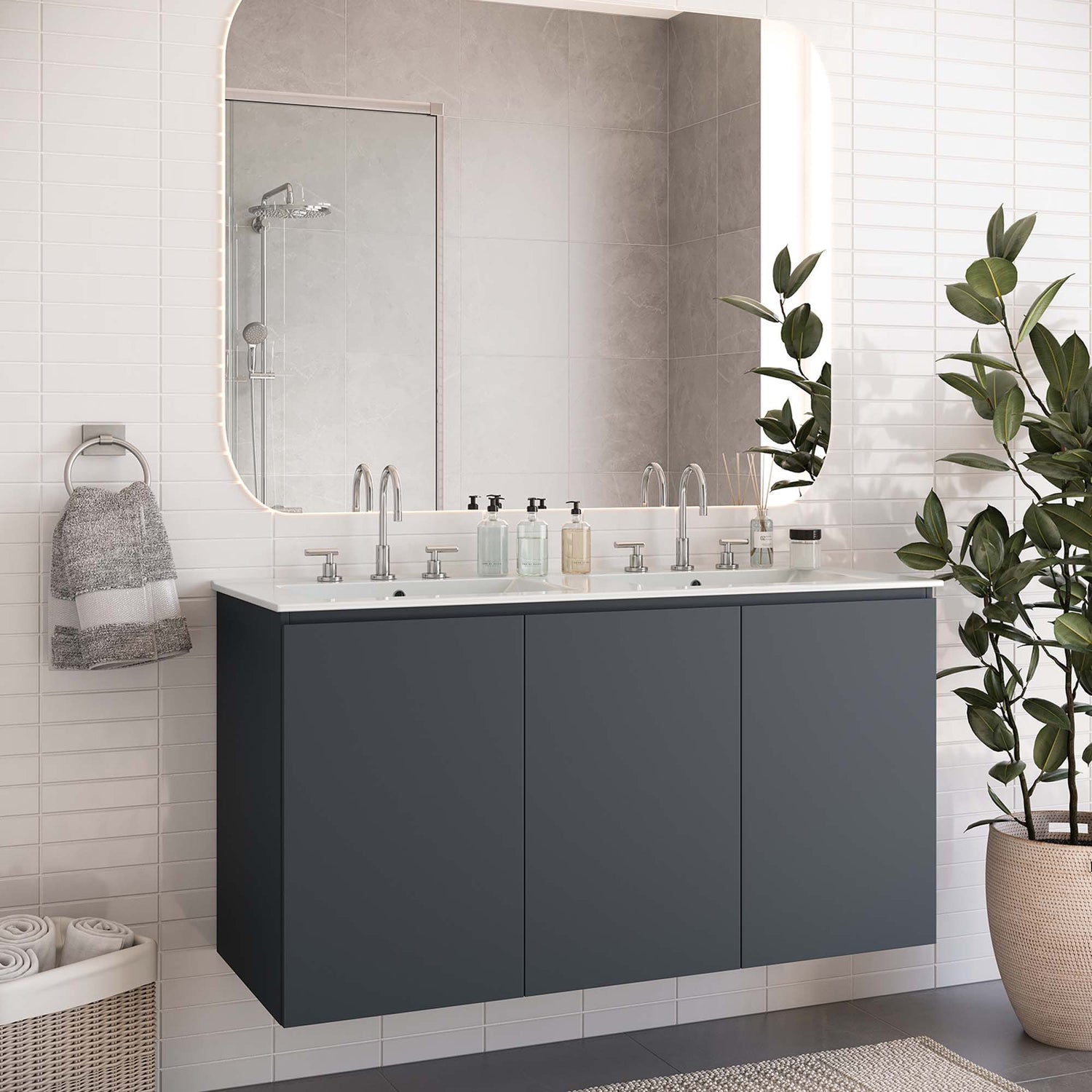 Bryn Wall-Mount Bathroom Vanity Basin Included by Modway