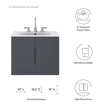 Vitality Bathroom Vanity Basin Included by Modway