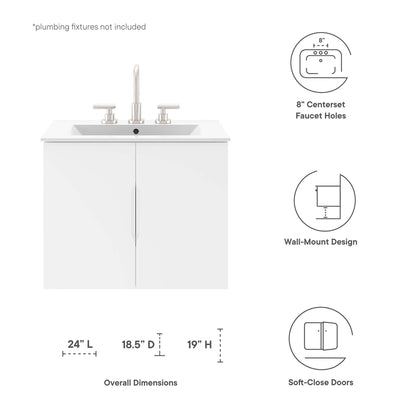 Vitality Bathroom Vanity Basin Included by Modway