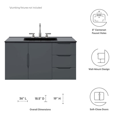 Vitality Bathroom Vanity Basin Included by Modway