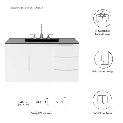 Vitality Bathroom Vanity Basin Included by Modway