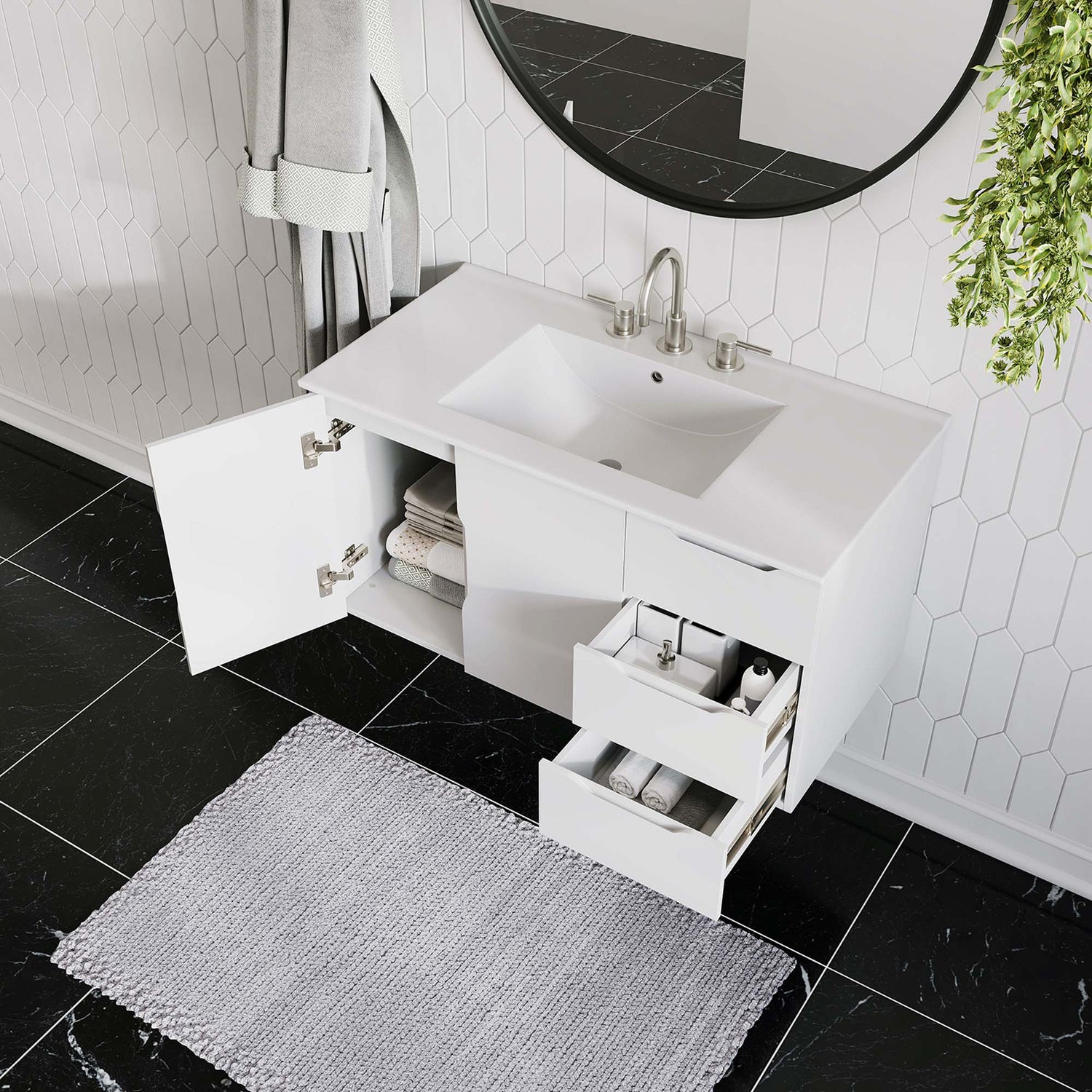 Vitality Bathroom Vanity Basin Included by Modway