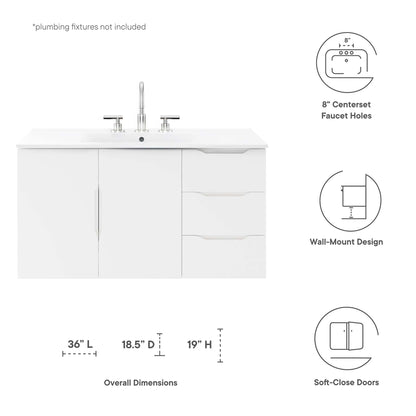Vitality Bathroom Vanity Basin Included by Modway