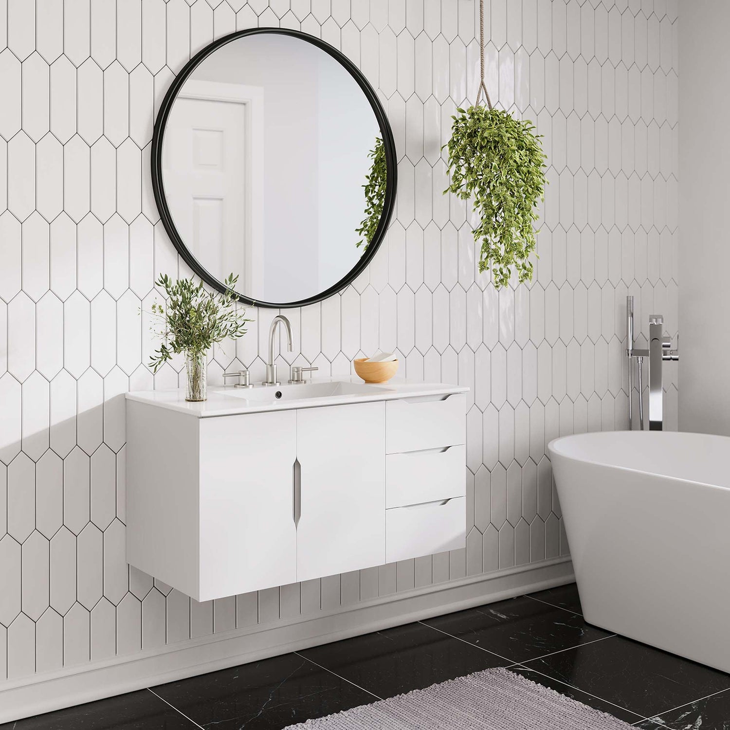 Vitality Bathroom Vanity Basin Included by Modway