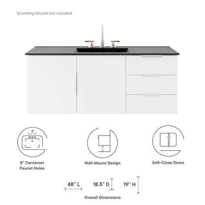 Vitality Bathroom Vanity Basin Included by Modway
