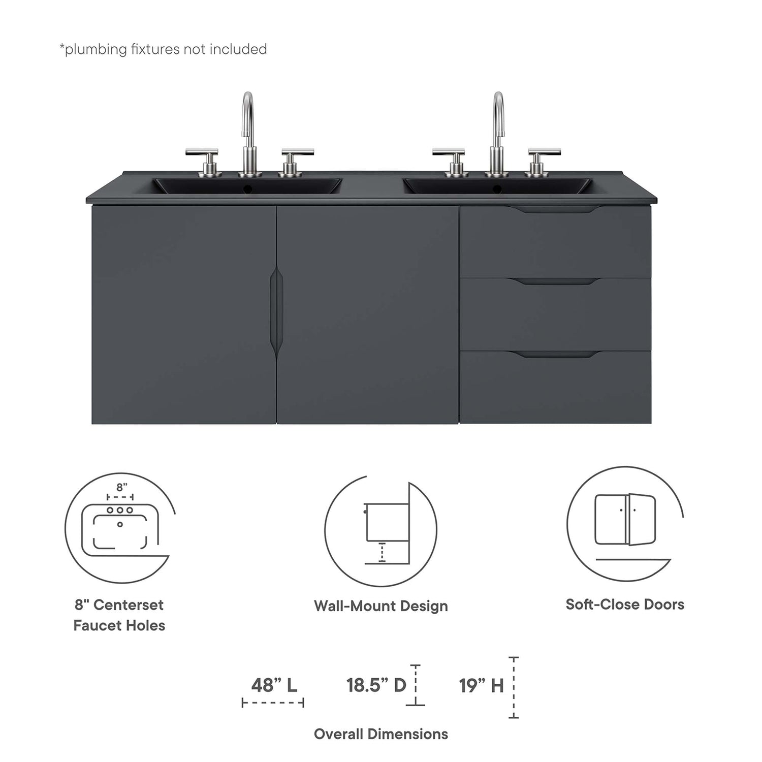 Vitality Bathroom Vanity Basin Included by Modway