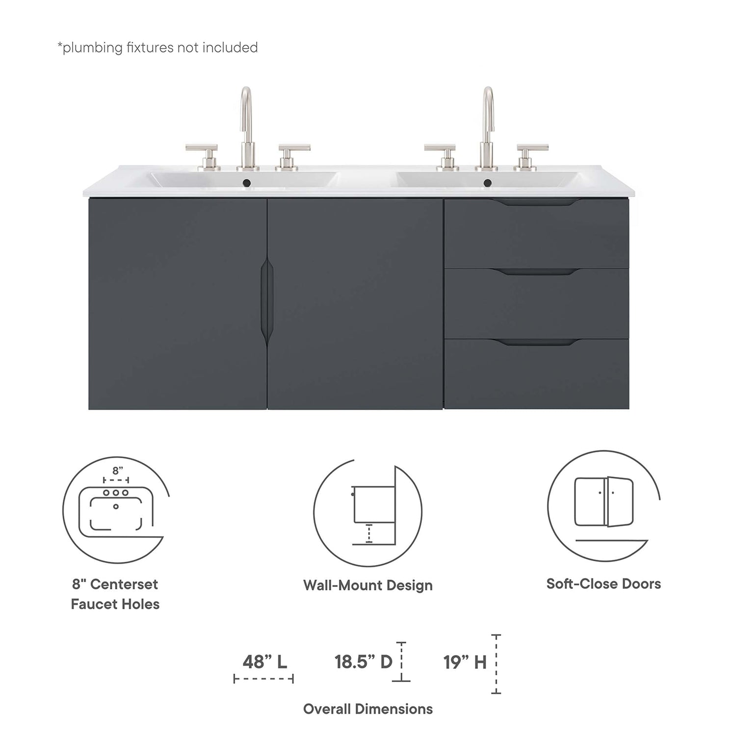 Vitality Bathroom Vanity Basin Included by Modway