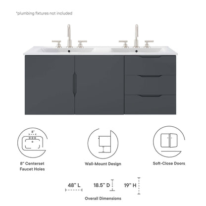 Vitality Bathroom Vanity Basin Included by Modway
