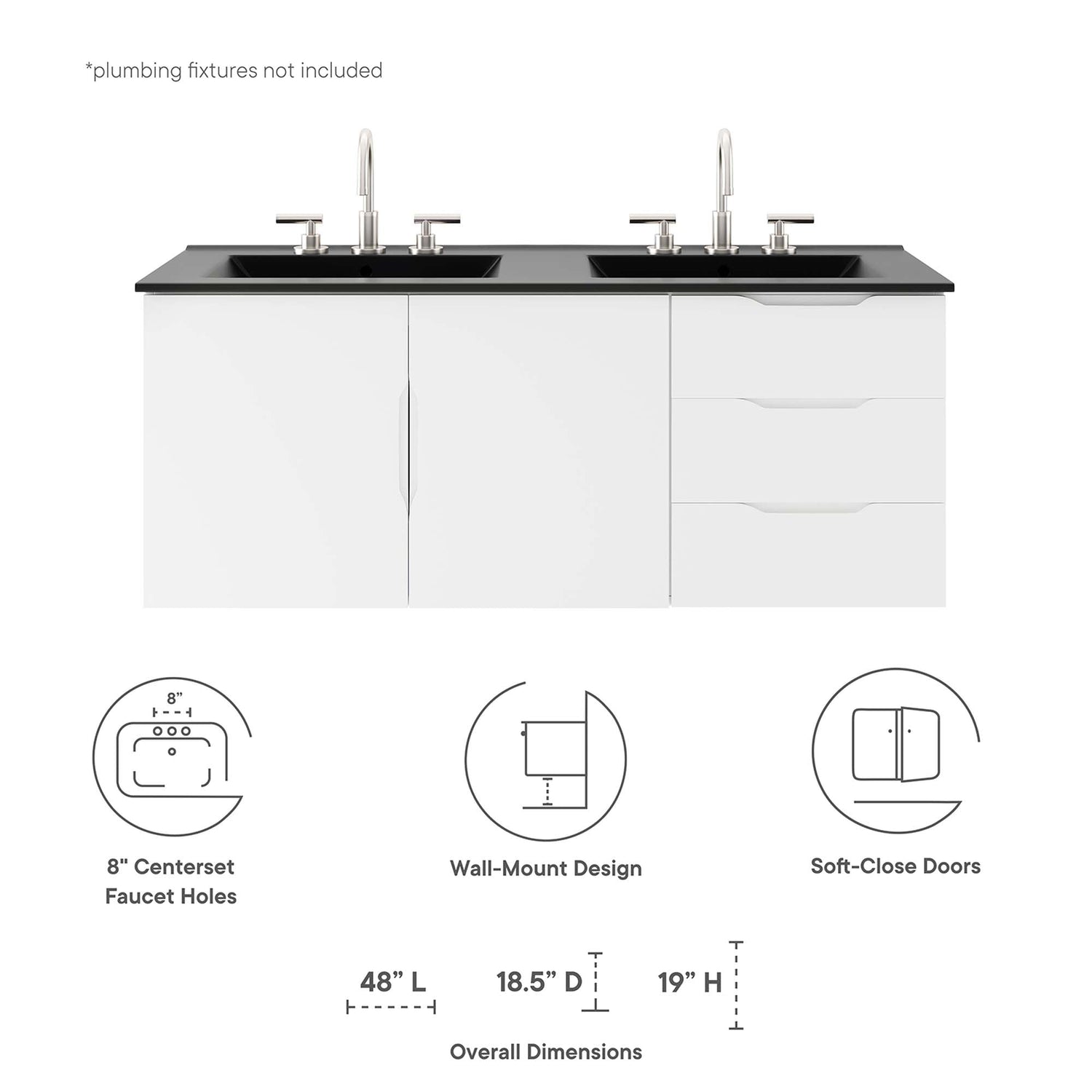 Vitality Bathroom Vanity Basin Included by Modway