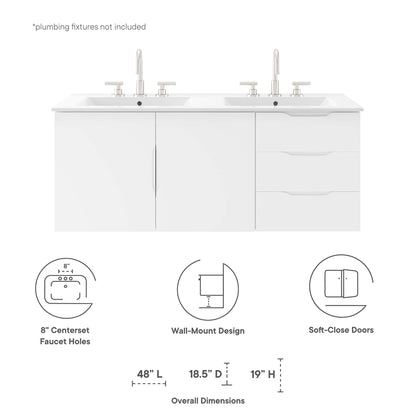 Vitality Bathroom Vanity Basin Included by Modway