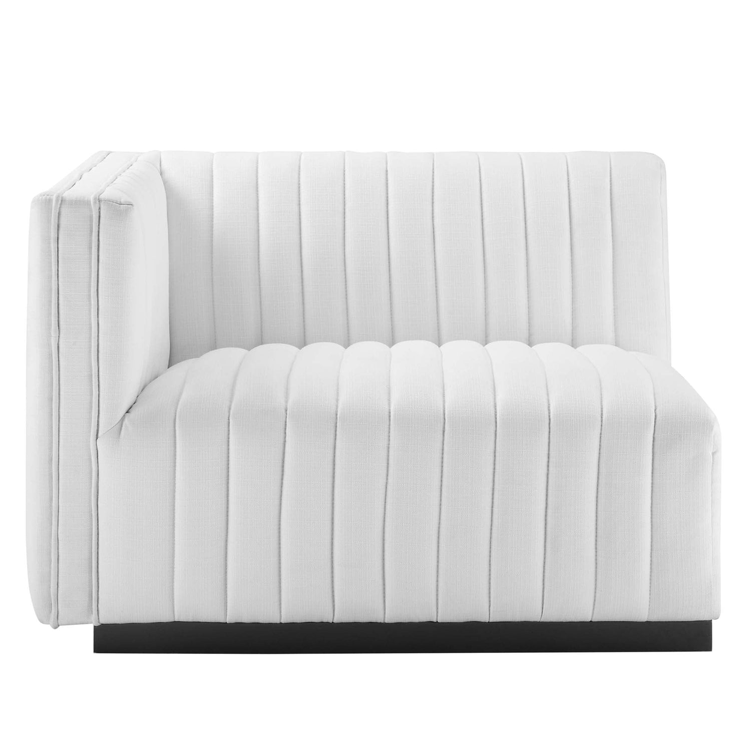 Conjure Channel Tufted Upholstered Fabric Loveseat By HouseBean