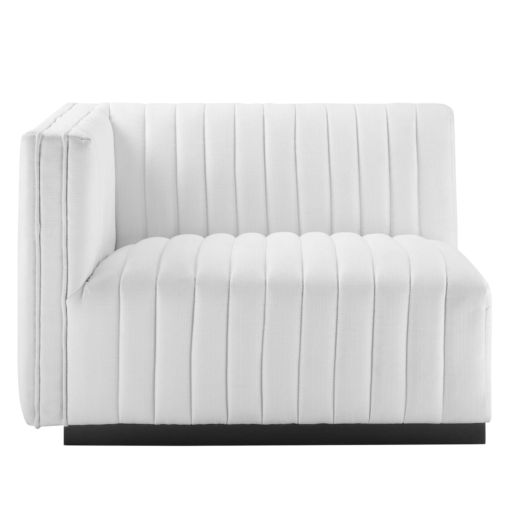 Conjure Channel Tufted Upholstered Fabric Loveseat By HouseBean