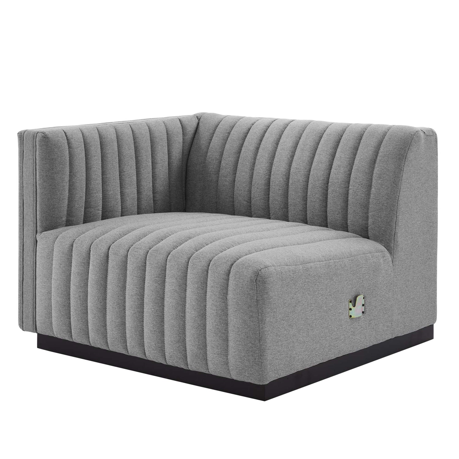 Conjure 4-Piece Channel Tufted Upholstered Fabric Sectional Sofa by Modway