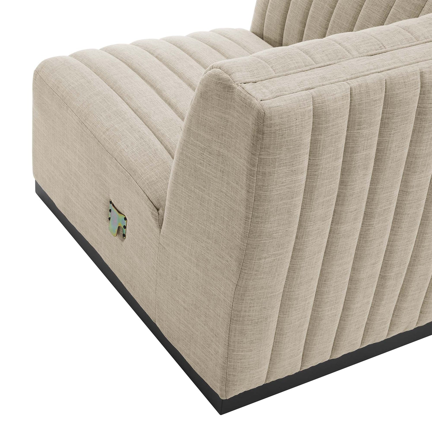 Conjure 4-Piece Channel Tufted Upholstered Fabric L-Shaped Sectional by Modway