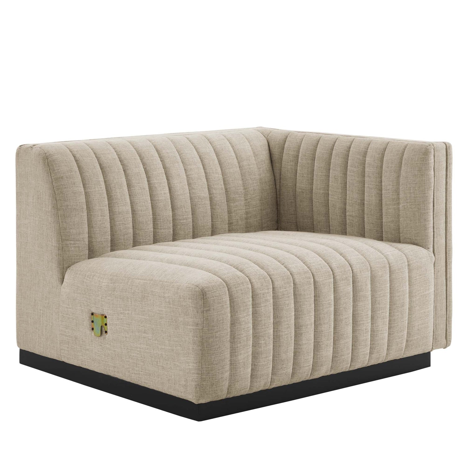 Conjure 4-Piece Channel Tufted Upholstered Fabric L-Shaped Sectional by Modway