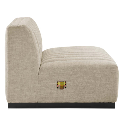 Conjure 4-Piece Channel Tufted Upholstered Fabric L-Shaped Sectional by Modway