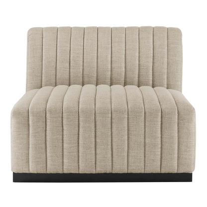 Conjure 4-Piece Channel Tufted Upholstered Fabric L-Shaped Sectional by Modway