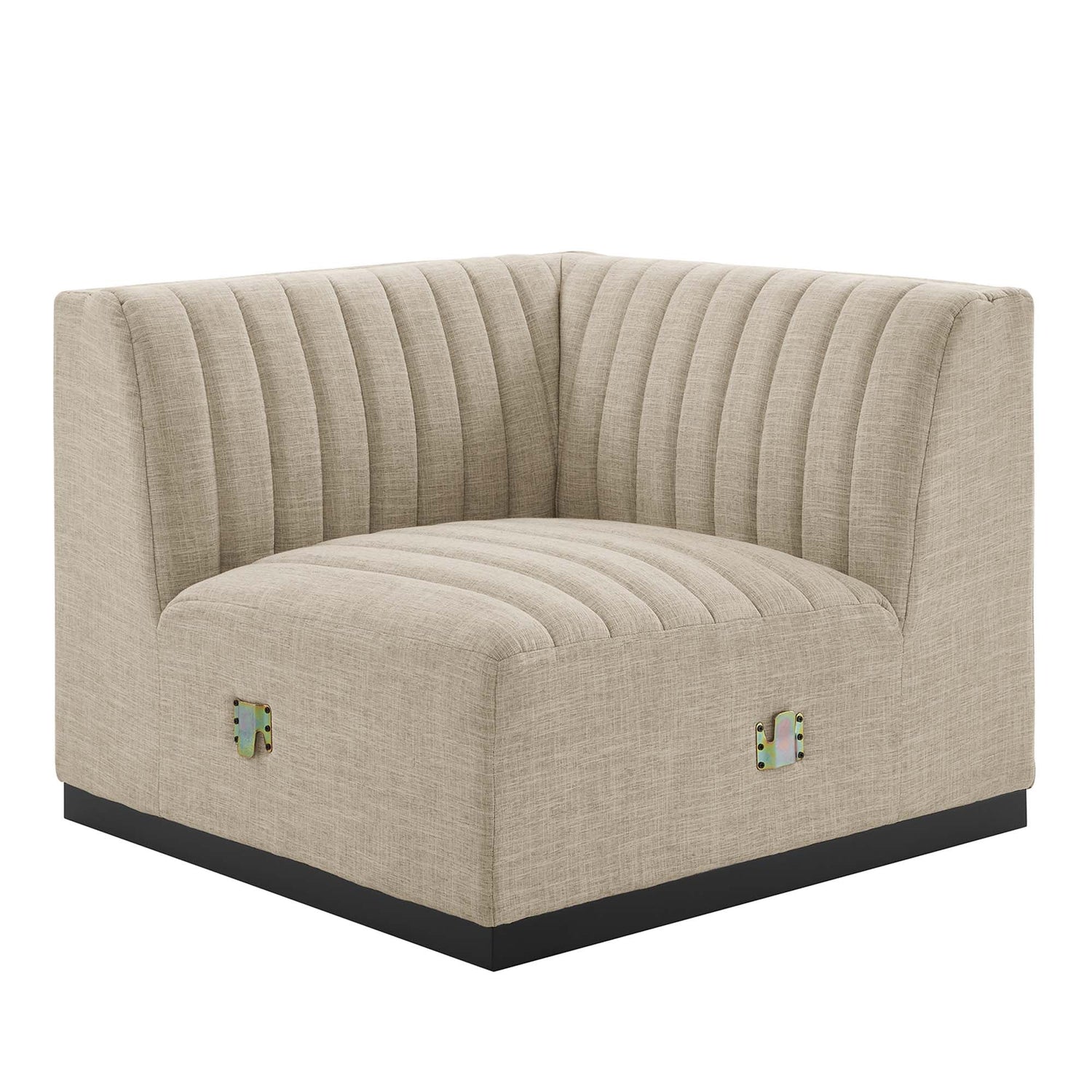 Conjure 6-Piece Channel Tufted Upholstered Fabric U-Shaped Sectional by Modway