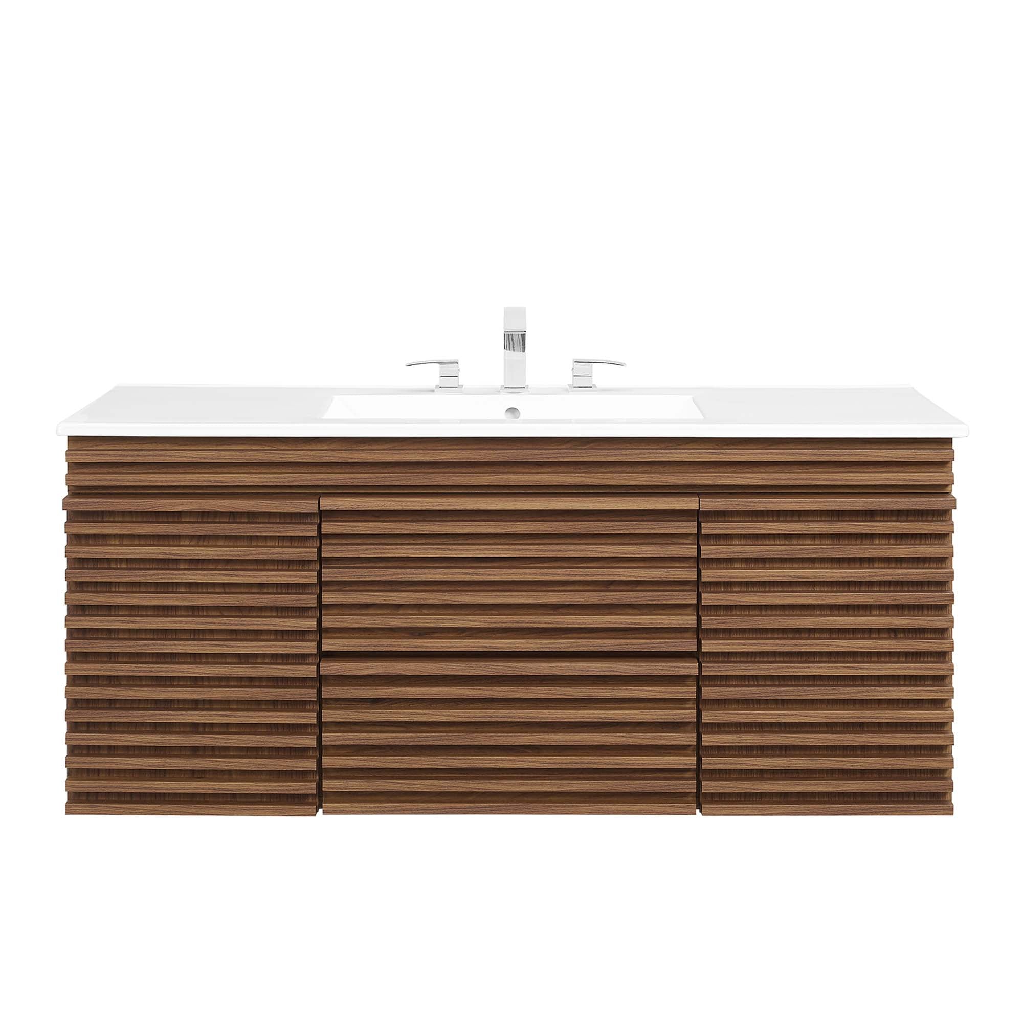 Render 48&quot; Wall-Mount Bathroom Vanity Basin Included By HouseBean