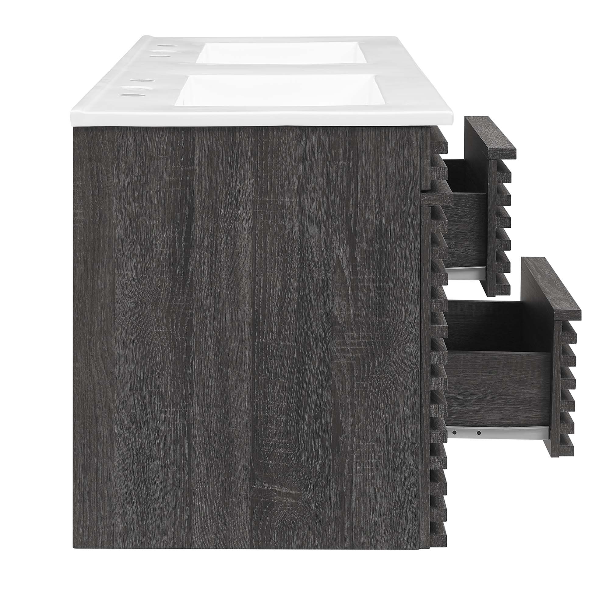 Render 48&quot; Wall-Mount Bathroom Vanity Basin Included By HouseBean