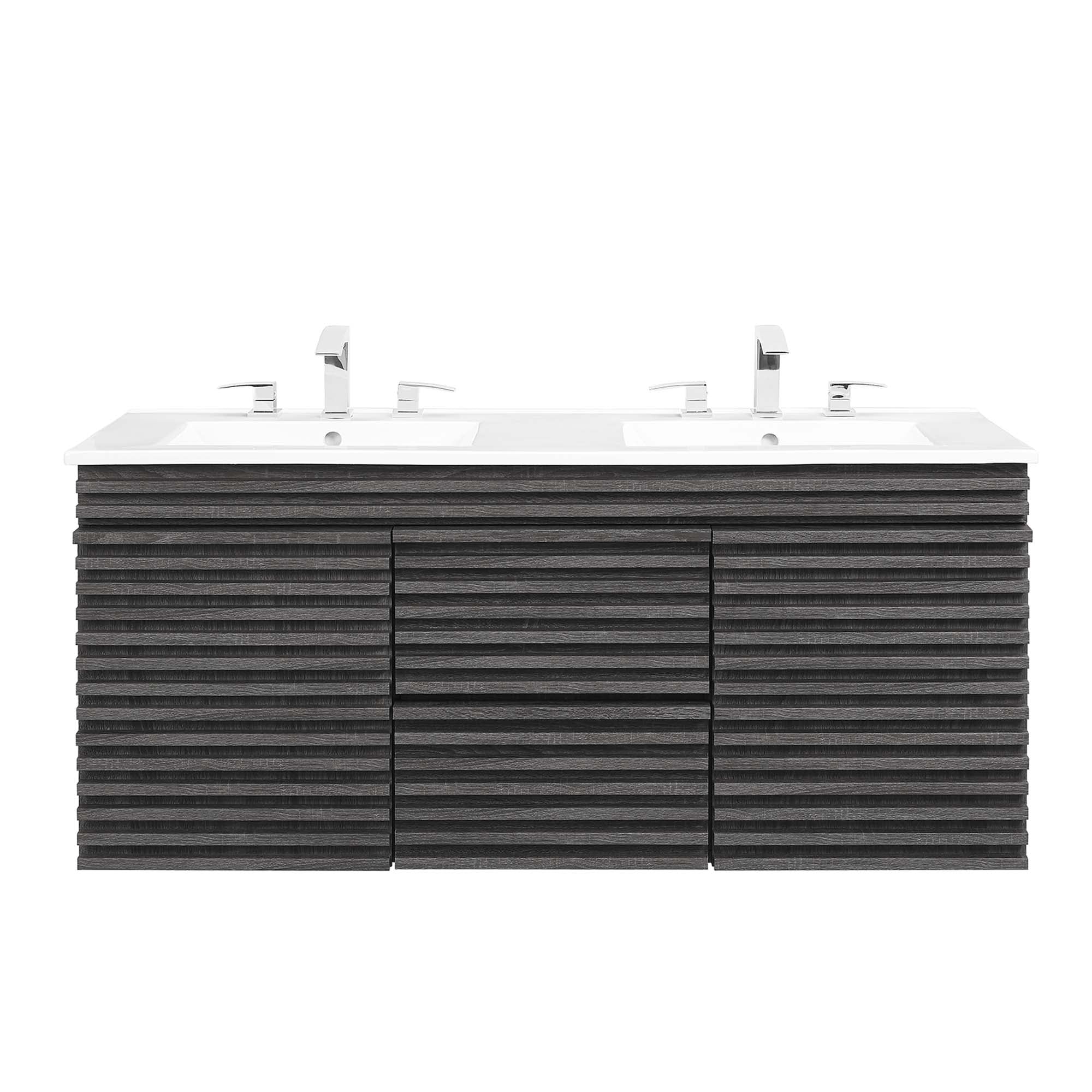 Render 48&quot; Wall-Mount Bathroom Vanity Basin Included By HouseBean