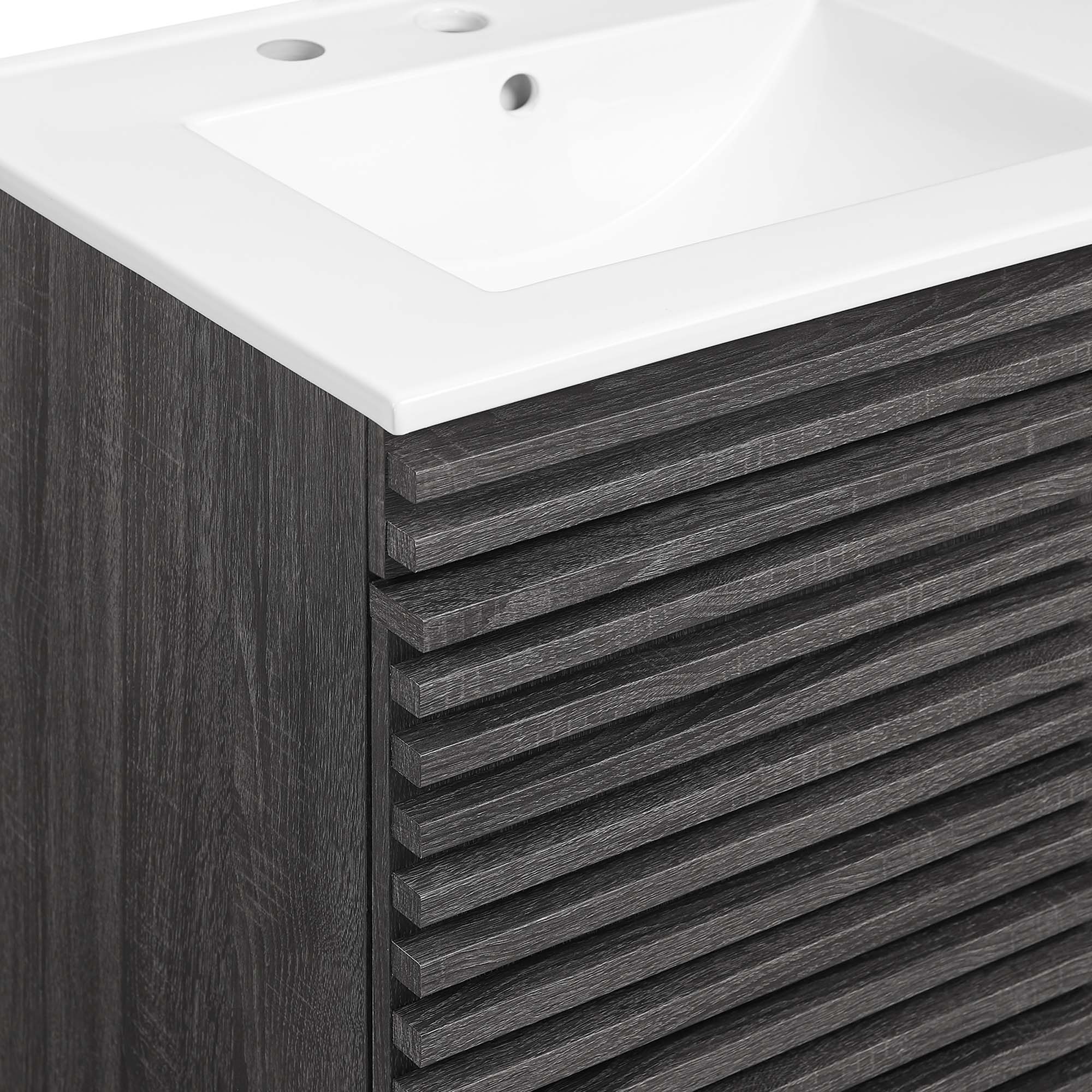 Render 48&quot; Wall-Mount Bathroom Vanity Basin Included By HouseBean