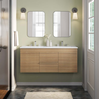 Render 48&quot; Wall-Mount Bathroom Vanity Basin Included By HouseBean