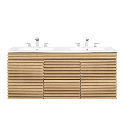 Render 48&quot; Wall-Mount Bathroom Vanity Basin Included By HouseBean