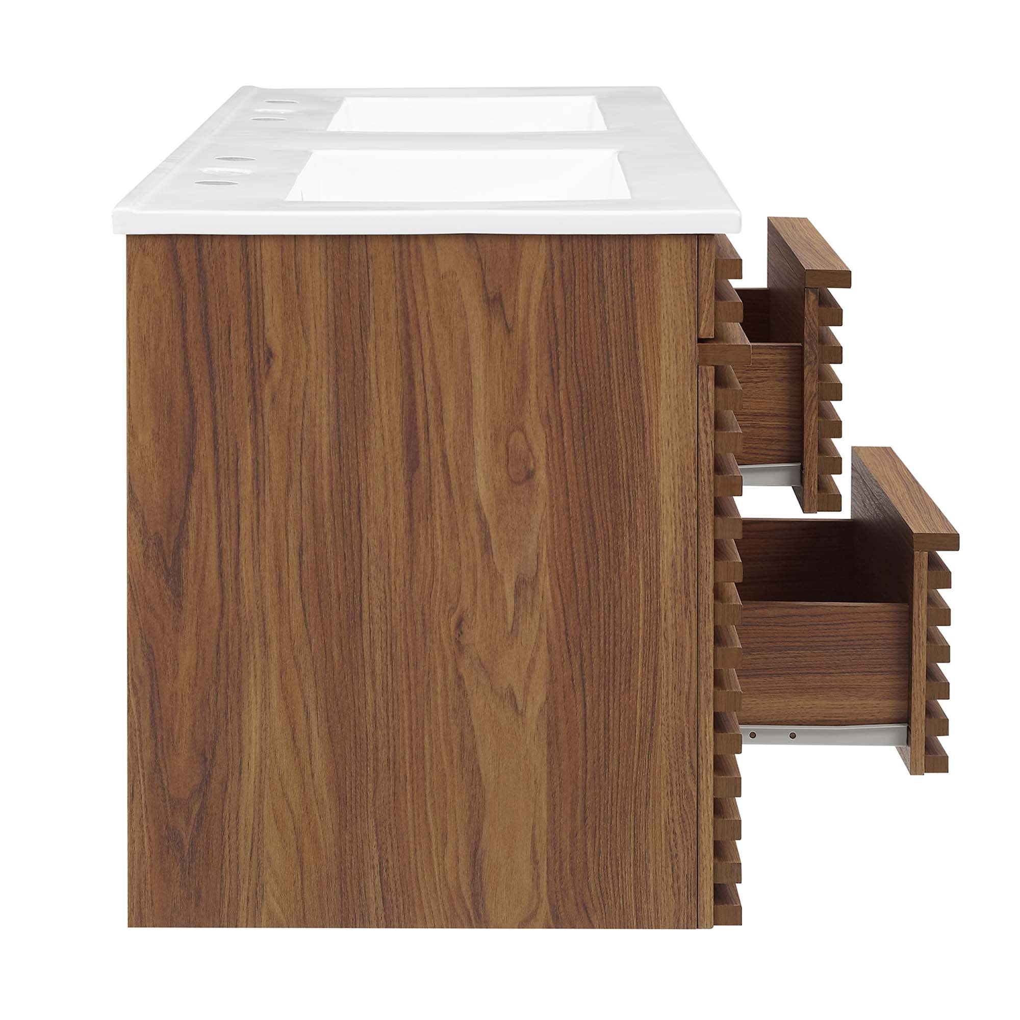 Render 48&quot; Wall-Mount Bathroom Vanity Basin Included By HouseBean