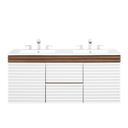 Render 48&quot; Wall-Mount Bathroom Vanity Basin Included By HouseBean