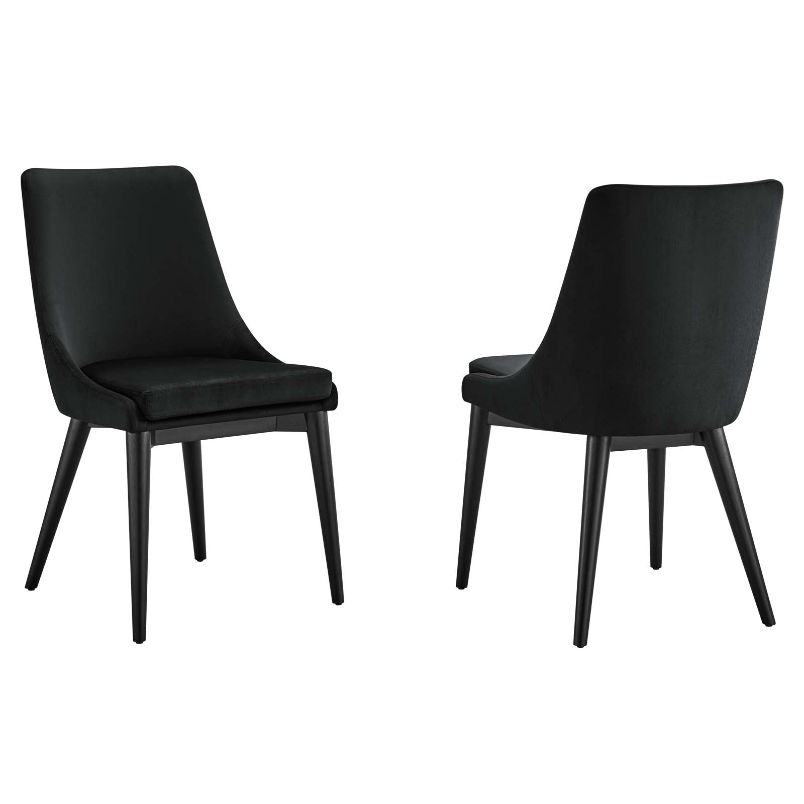 Viscount Accent Performance Velvet Dining Chairs - Set of 2 By HouseBean