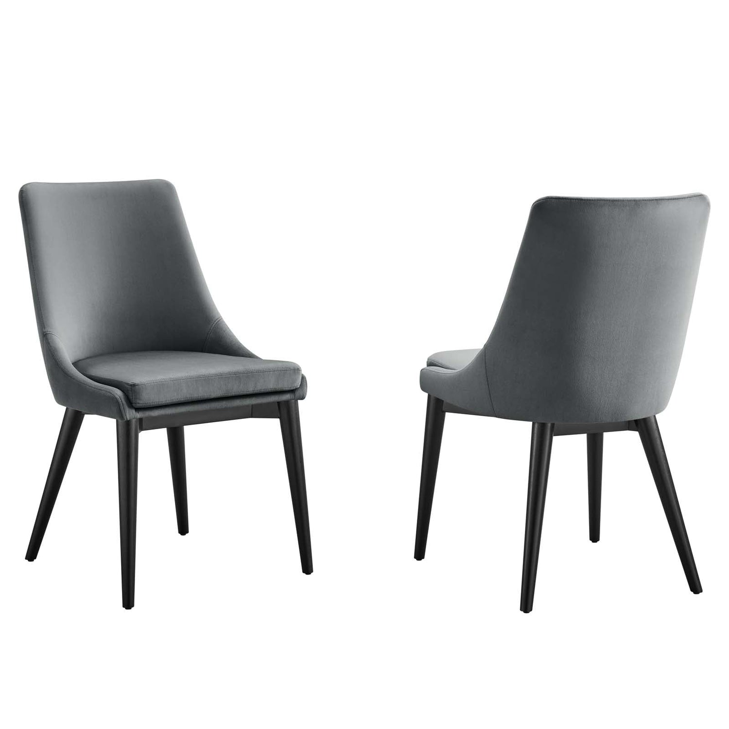 Viscount Accent Performance Velvet Dining Chairs - Set of 2 By HouseBean